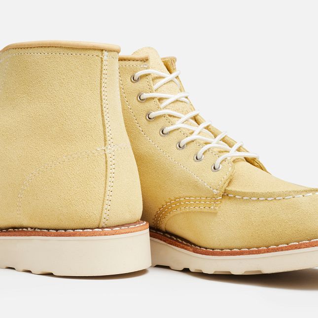 Red Wing 6-Inch Kurzes in Butter Abilene Leder Heritage Stiefel Damen Weiß | 2803-DROHF