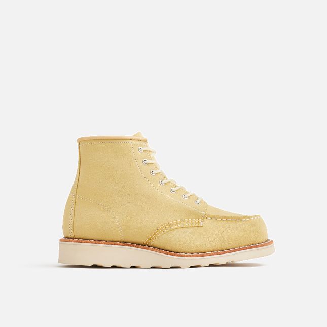 Red Wing 6-Inch Kurzes in Butter Abilene Leder Heritage Stiefel Damen Weiß | 2803-DROHF