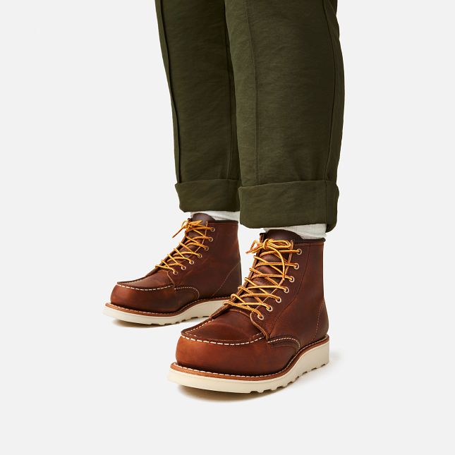 Red Wing 6-Inch Kurzes in Copper Rough & Tough Leder Heritage Stiefel Damen Kupfer | 6183-VZMCD