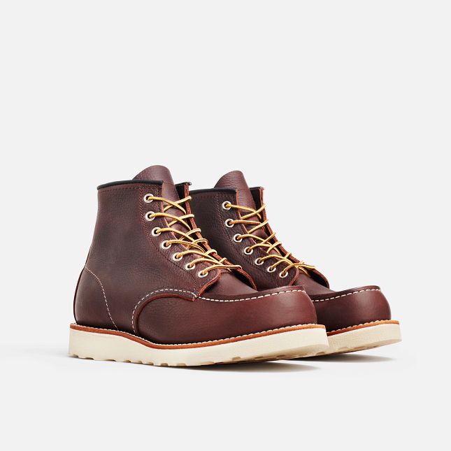 Red Wing 6-Inch in Briar Oil-Slick Leder Heritage Stiefel Herren Dunkelrot | 5619-ENMFU