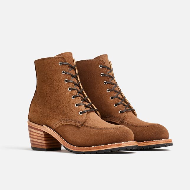 Red Wing Absatz in Clove Acampo Leder Heritage Stiefel Damen Braun | 9064-PEOTK