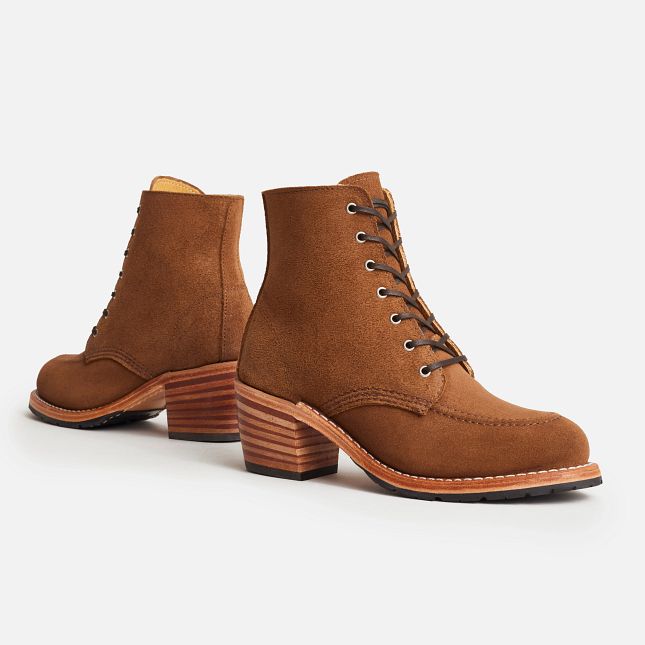 Red Wing Absatz in Clove Acampo Leder Heritage Stiefel Damen Braun | 9064-PEOTK