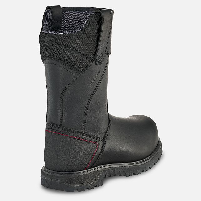 Red Wing Brnr Xp 11-inch, Insulated, CSA Pull-On Wasserdichte Schuhe Herren Schwarz | 6380-NTECV