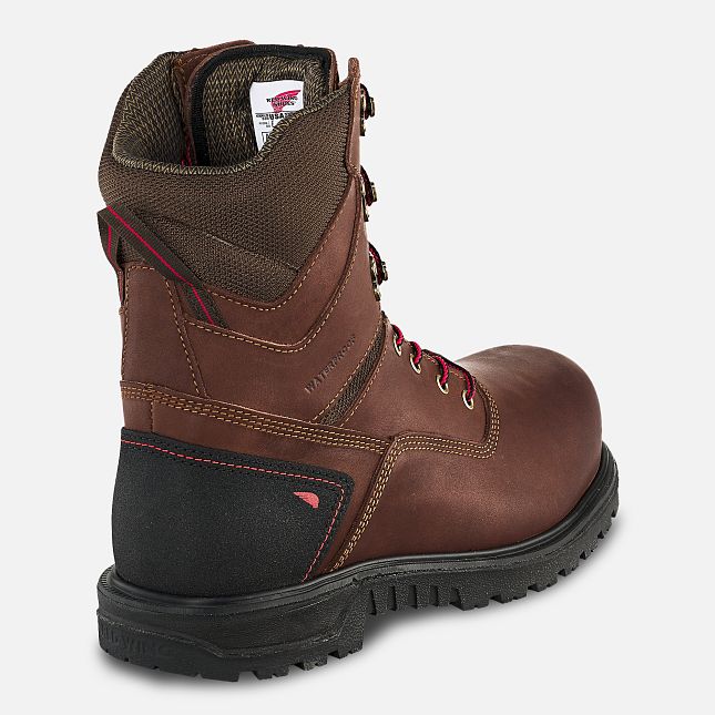 Red Wing Brnr Xp 8-inch Wasserdichte CSA Sicherheitsschuhe Herren Braun | 3425-TBMYI