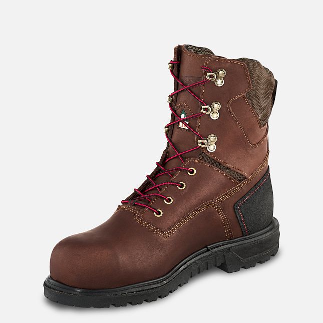 Red Wing Brnr Xp 8-inch Wasserdichte CSA Sicherheitsschuhe Herren Braun | 3425-TBMYI