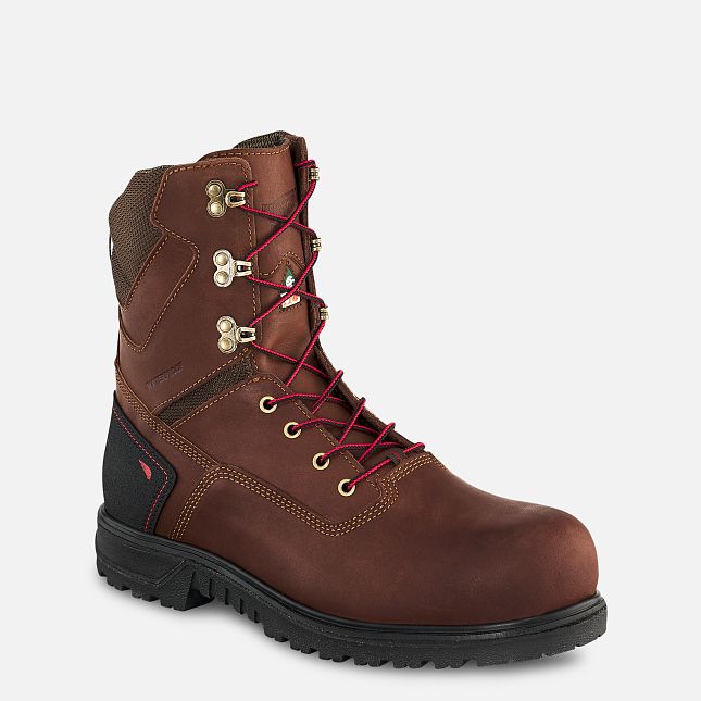 Red Wing Brnr Xp 8-inch Wasserdichte CSA Arbeitsschuhe Herren Braun | 3514-JOSXK