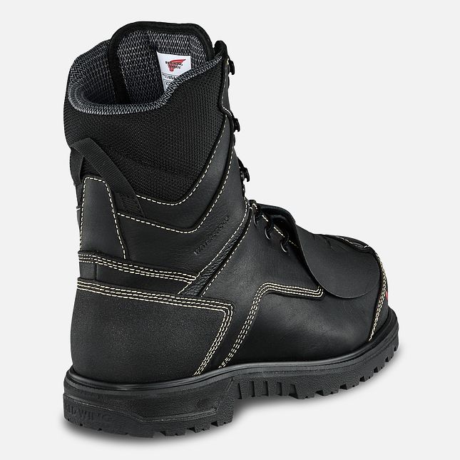 Red Wing Brnr Xp 8-inch Wasserdichte, Metguard CSA Arbeitsstiefel Herren Schwarz | 6347-DUKYQ