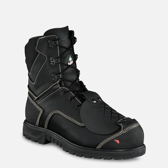 Red Wing Brnr Xp 8-inch Wasserdichte, Metguard CSA Arbeitsstiefel Herren Schwarz | 6347-DUKYQ