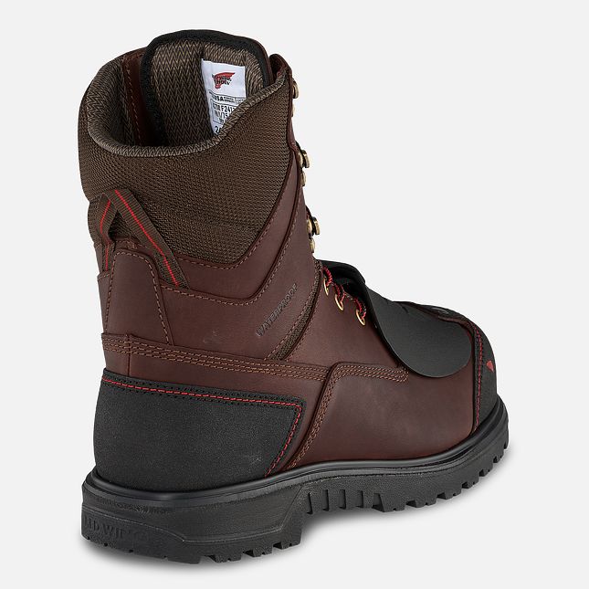 Red Wing Brnr Xp 8-inch Wasserdichte Metguard Sicherheitsschuhe Herren Braun | 3258-HWYJV