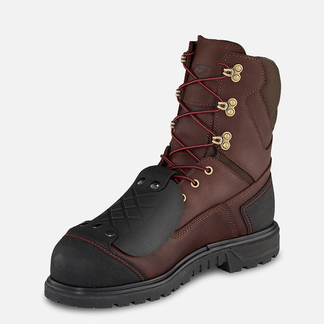 Red Wing Brnr Xp 8-inch Wasserdichte Metguard Sicherheitsschuhe Herren Braun | 3258-HWYJV