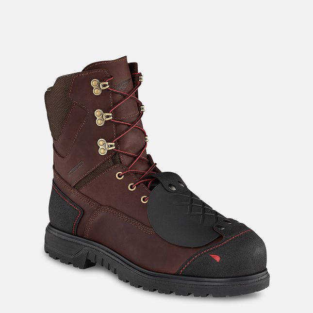 Red Wing Brnr Xp 8-inch Wasserdichte Metguard Sicherheitsschuhe Herren Braun | 3258-HWYJV