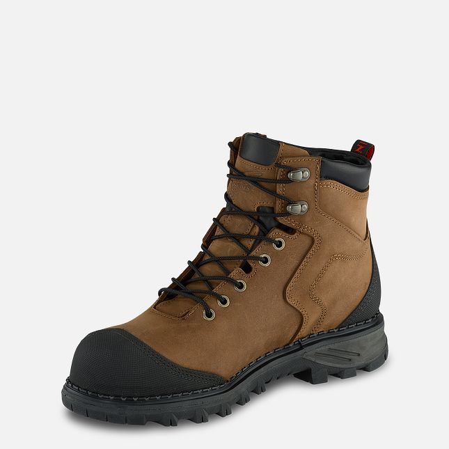 Red Wing Burnside 6-inch Wasserdichte Arbeitsstiefel Herren Braun | 6537-WBASQ