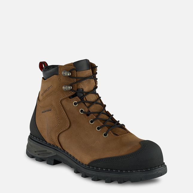 Red Wing Burnside 6-inch Wasserdichte Arbeitsstiefel Herren Braun | 6537-WBASQ