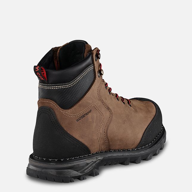 Red Wing Burnside 6-inch Wasserdichte CSA Arbeitsschuhe Herren Braun | 3276-ZKCNU