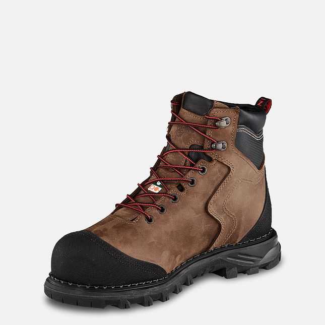 Red Wing Burnside 6-inch Wasserdichte CSA Arbeitsschuhe Herren Braun | 3276-ZKCNU