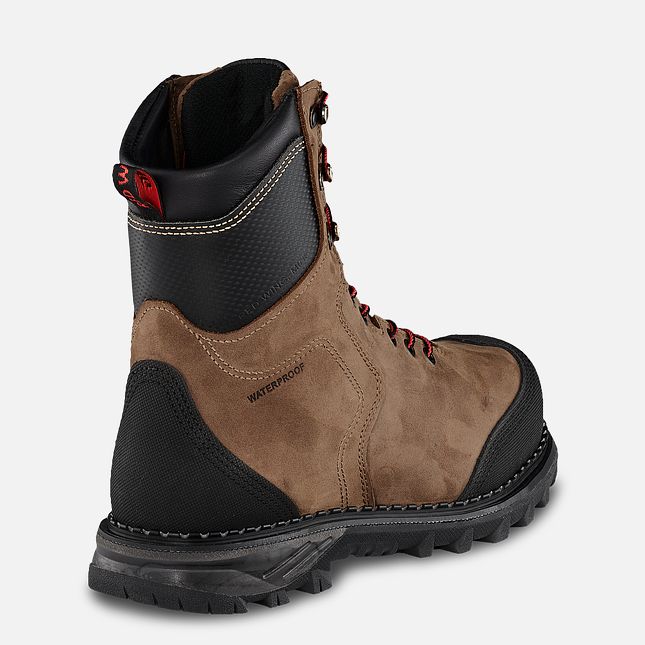 Red Wing Burnside 8-inch Wasserdichte CSA Arbeitsstiefel Herren Braun | 5793-QXPFV