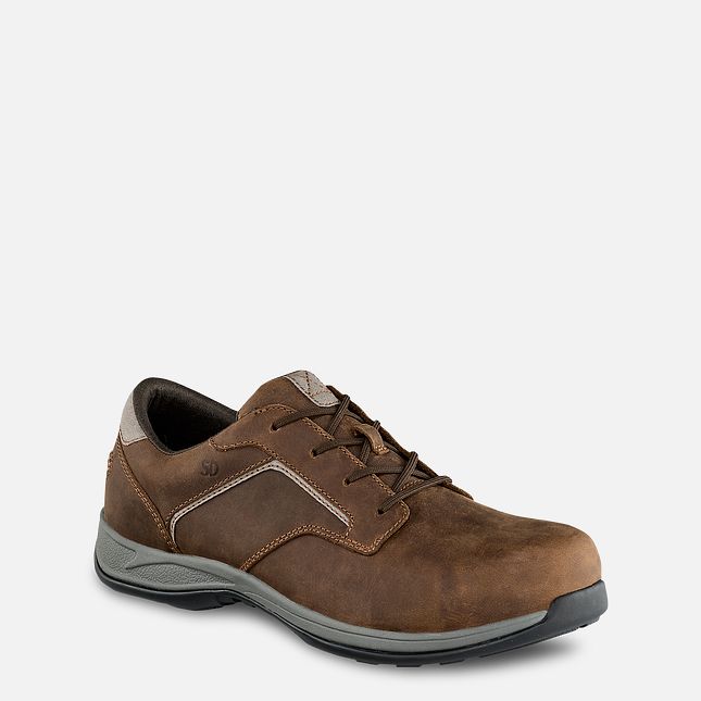 Red Wing Comfortpro Sicherheits Kappe Oxford Arbeitsschuhe Herren Braun | 6379-IHOQG