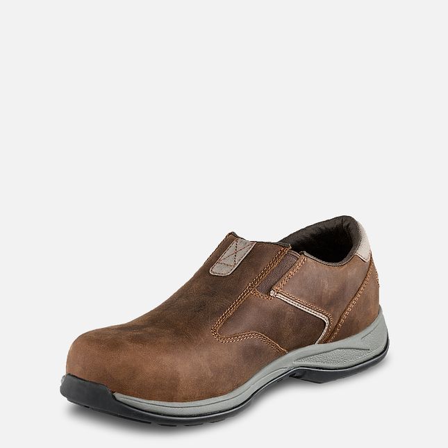 Red Wing Comfortpro Sicherheits Kappe Slip-On Arbeitsschuhe Herren Braun | 7061-OYWQZ