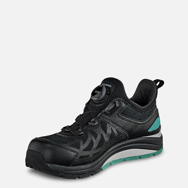 Red Wing Cooltech™ Athletics Sicherheitsschuhe Damen Schwarz Türkis | 0715-WJMXQ