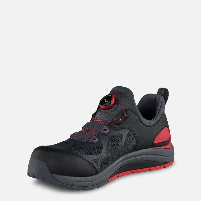 Red Wing Cooltech™ Athletics Turn Sicherheitsschuhe Herren Schwarz Rot | 9356-XCVWM