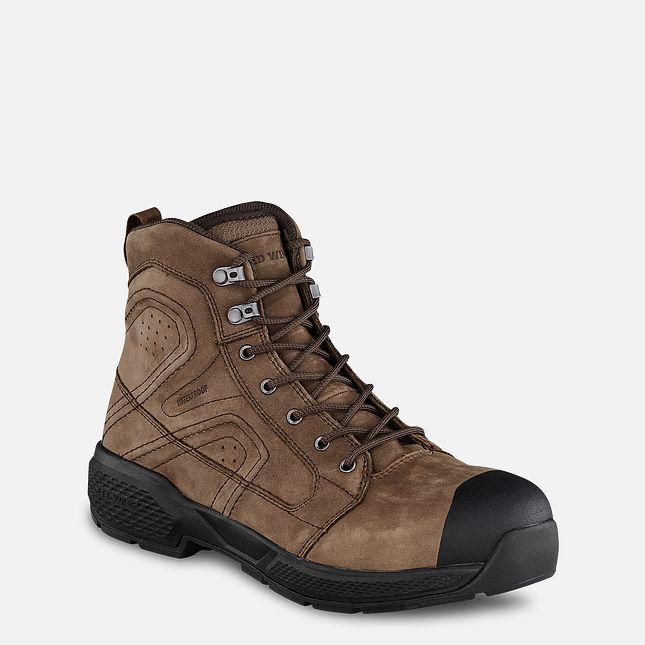 Red Wing Exos Lite 6-inch Wasserdichte Sicherheitsschuhe Herren Braun | 6587-RIHVZ