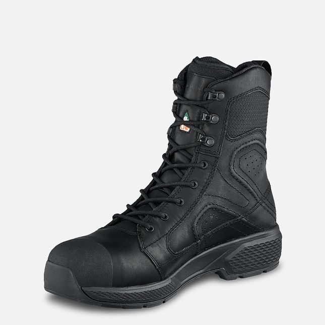 Red Wing Exos Lite 8-inch Wasserdichte CSA Sicherheitsschuhe Herren Schwarz | 0319-YECNP