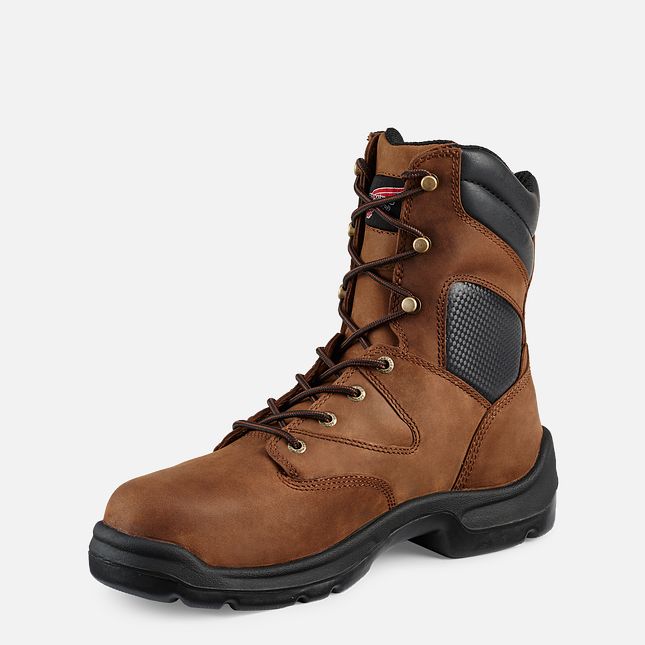 Red Wing Flexbond 8-inch Metguard Arbeitsstiefel Herren Braun | 8250-QAKUH