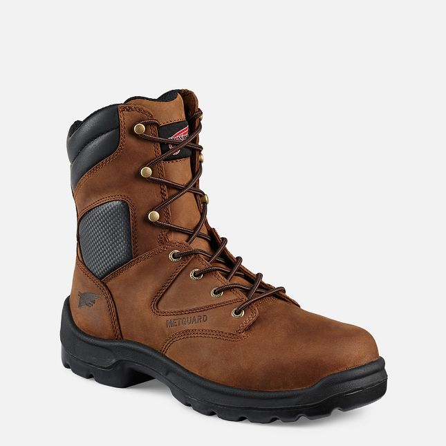 Red Wing Flexbond 8-inch Metguard Arbeitsstiefel Herren Braun | 8250-QAKUH