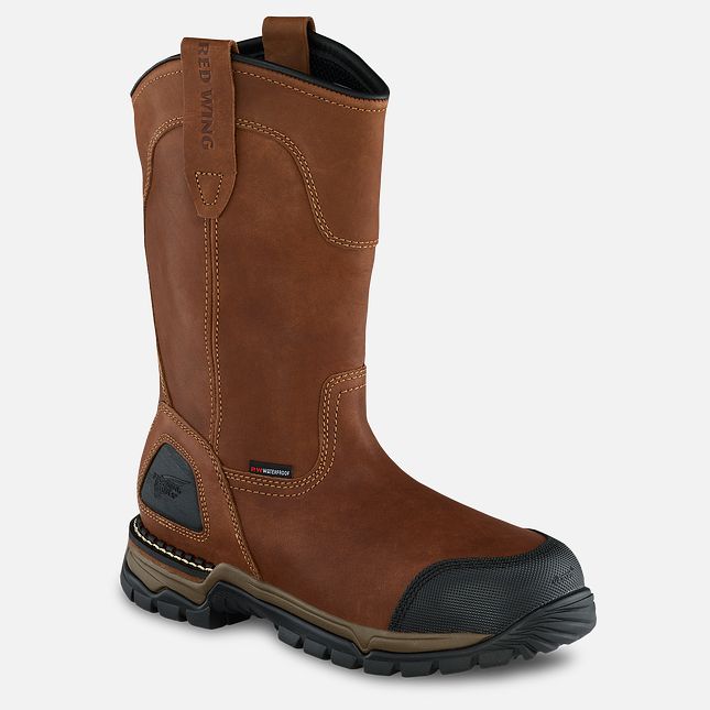 Red Wing Flexforce® 11-inch Wasserdichte Pull-On Arbeitsstiefel Herren Braun | 3176-PYKVM