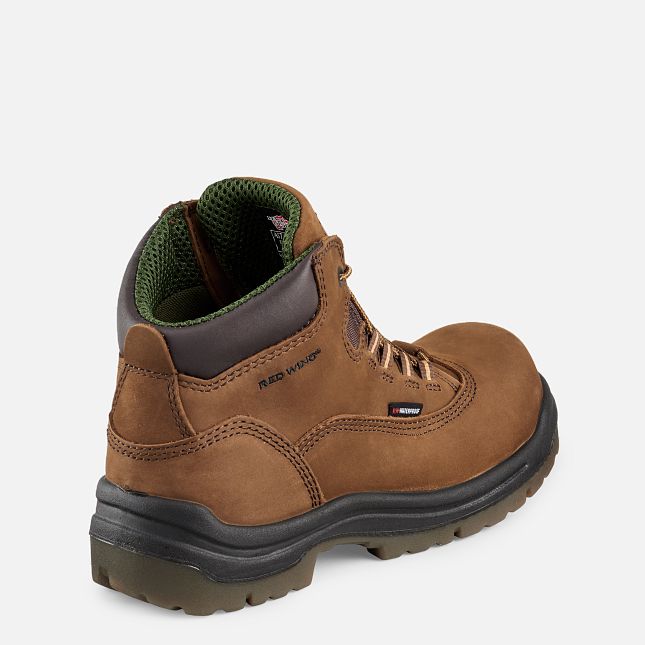 Red Wing King Kappe® 5-inch Wasserdichte Sicherheitsschuhe Damen Braun | 2589-AZVUQ