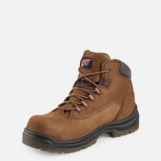 Red Wing King Kappe® 5-inch Wasserdichte Sicherheitsschuhe Damen Braun | 2589-AZVUQ