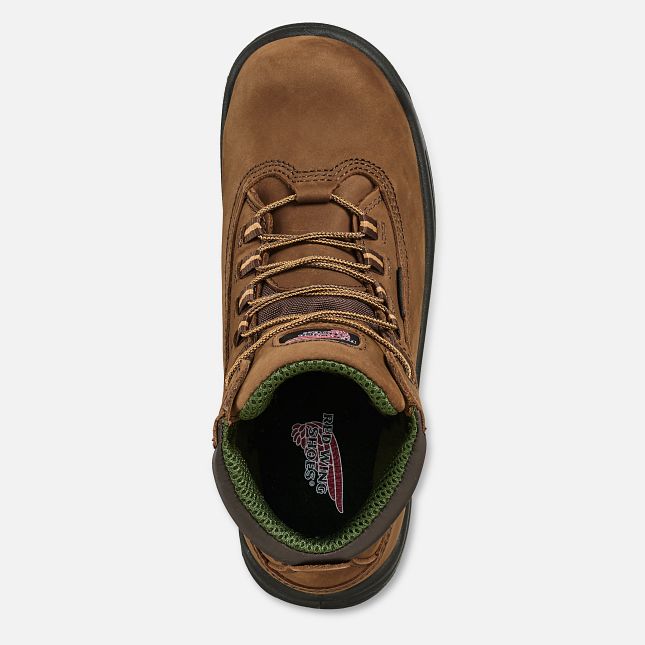 Red Wing King Kappe® 5-inch Wasserdichte Sicherheitsschuhe Damen Braun | 2589-AZVUQ