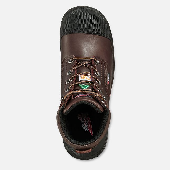 Red Wing King Kappe® 6-inch Wasserdichte CSA Sicherheitsschuhe Herren Braun | 1687-WYVBD