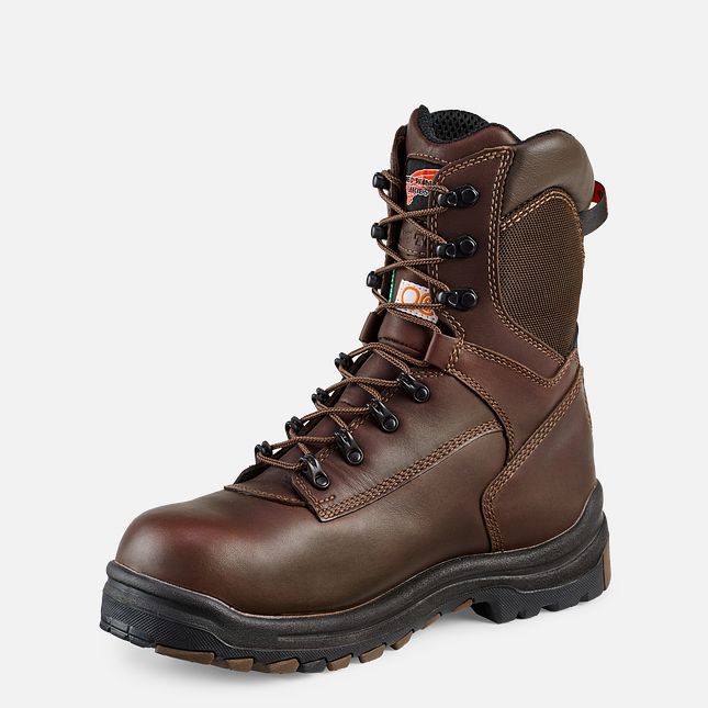 Red Wing King Kappe® 8-inch Insulated, Wasserdichte CSA Sicherheitsschuhe Herren Braun | 8750-WSXPO