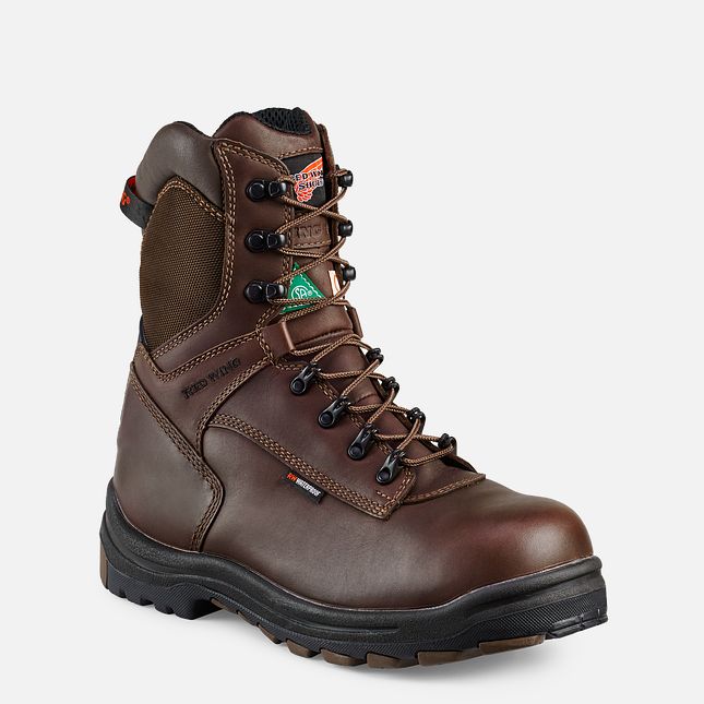 Red Wing King Kappe® 8-inch Insulated, Wasserdichte CSA Sicherheitsschuhe Herren Braun | 8750-WSXPO