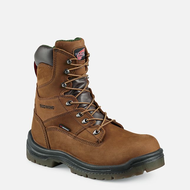 Red Wing King Kappe® 8-inch Wasserdichte Arbeitsstiefel Herren Braun | 0152-JHWDB