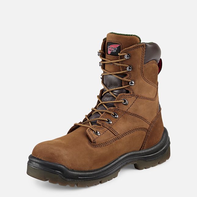 Red Wing King Kappe® 8-inch Wasserdichte Arbeitsstiefel Herren Braun | 5419-EYUJR