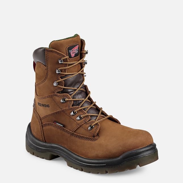 Red Wing King Kappe® 8-inch Wasserdichte Arbeitsstiefel Herren Braun | 5419-EYUJR