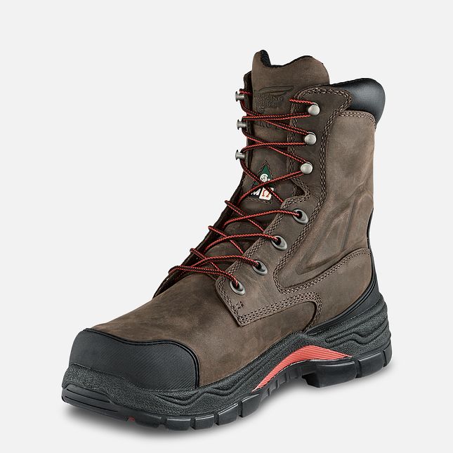 Red Wing King Kappe® Adc 8-inch CSA Metguard Wasserdichte Schuhe Herren Braun | 5986-RHXJI