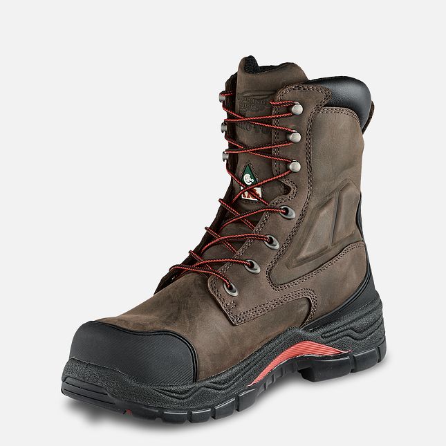 Red Wing King Kappe® Adc 8-inch Insulated, Wasserdichte CSA Sicherheitsschuhe Herren Braun | 9502-ZBRWK