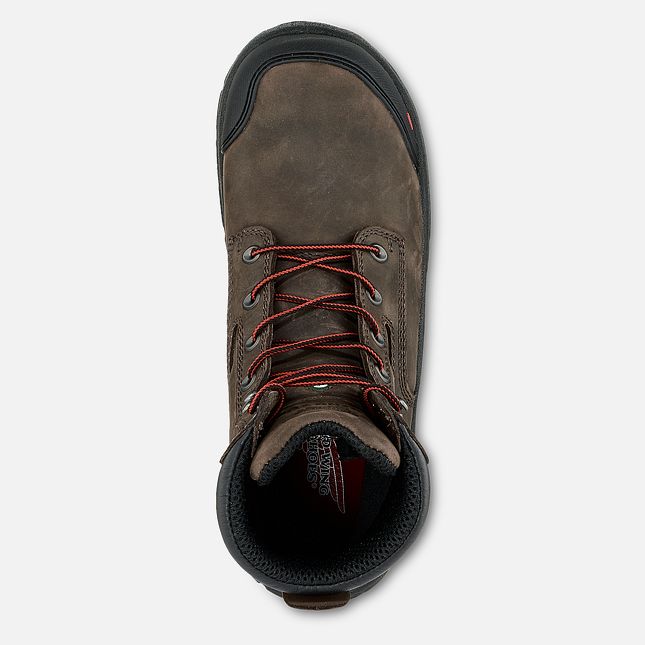 Red Wing King Kappe® Adc 8-inch Wasserdichte CSA Metguard Sicherheitsschuhe Herren Braun | 0381-LXFYB