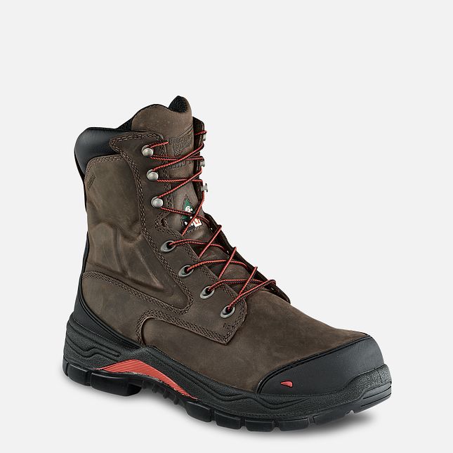 Red Wing King Kappe® Adc 8-inch Wasserdichte CSA Metguard Arbeitsstiefel Herren Braun | 5813-QWFNT