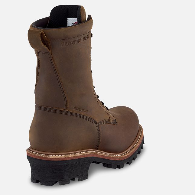 Red Wing Loggermax 9-inch Insulated, Logger Wasserdichte Schuhe Herren Braun | 0381-GRZPS