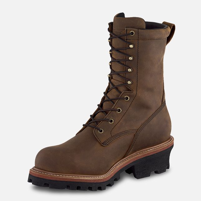 Red Wing Loggermax 9-inch Insulated, Logger Wasserdichte Schuhe Herren Braun | 0381-GRZPS