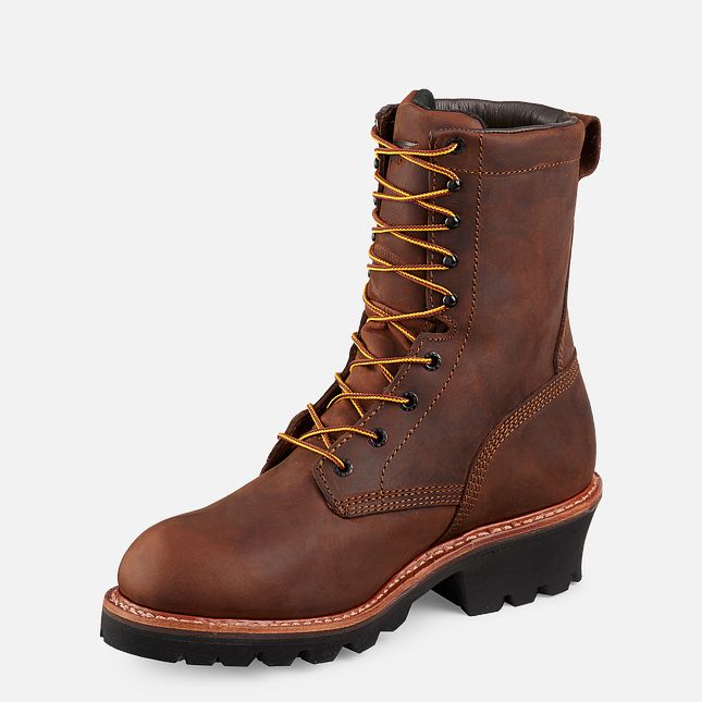 Red Wing Loggermax 9-inch Insulated, Wasserdichte Sicherheitsschuhe Herren Braun | 3617-AZWSG