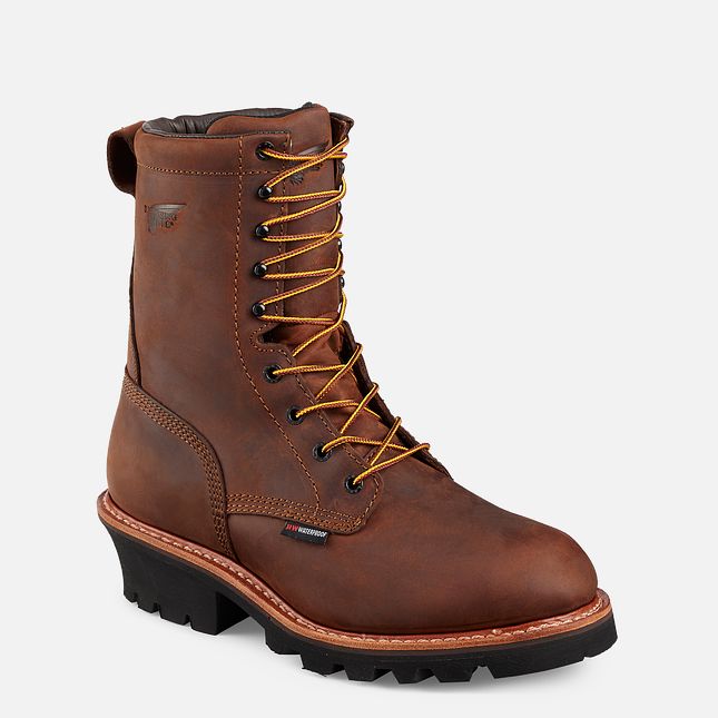 Red Wing Loggermax 9-inch Insulated, Wasserdichte Sicherheitsschuhe Herren Braun | 3617-AZWSG