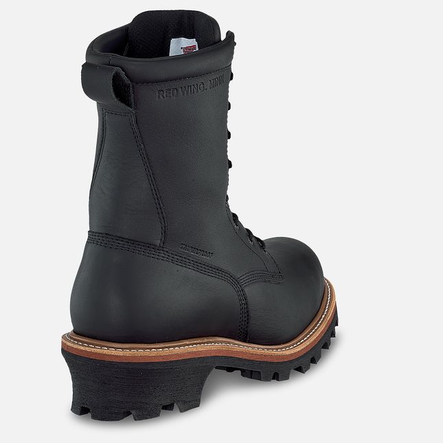 Red Wing Loggermax 9-inch Wasserdichte, Logger Sicherheitsschuhe Herren Schwarz | 3614-YKCUD