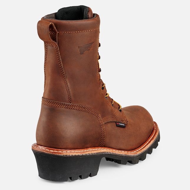 Red Wing Loggermax 9-inch Wasserdichte Arbeitsstiefel Herren Braun | 4375-EAFDZ