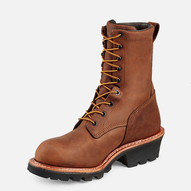 Red Wing Loggermax 9-inch Wasserdichte Arbeitsstiefel Herren Braun | 4375-EAFDZ