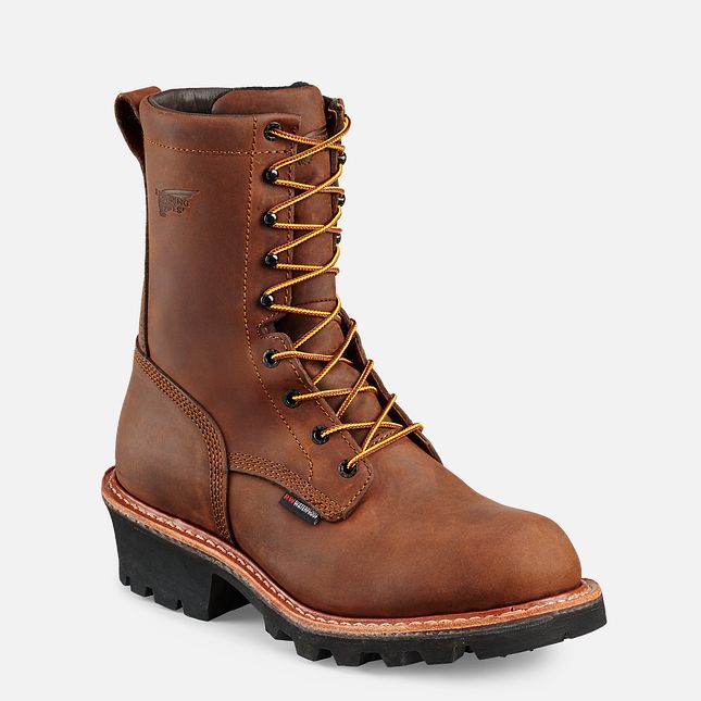 Red Wing Loggermax 9-inch Wasserdichte Arbeitsstiefel Herren Braun | 4375-EAFDZ